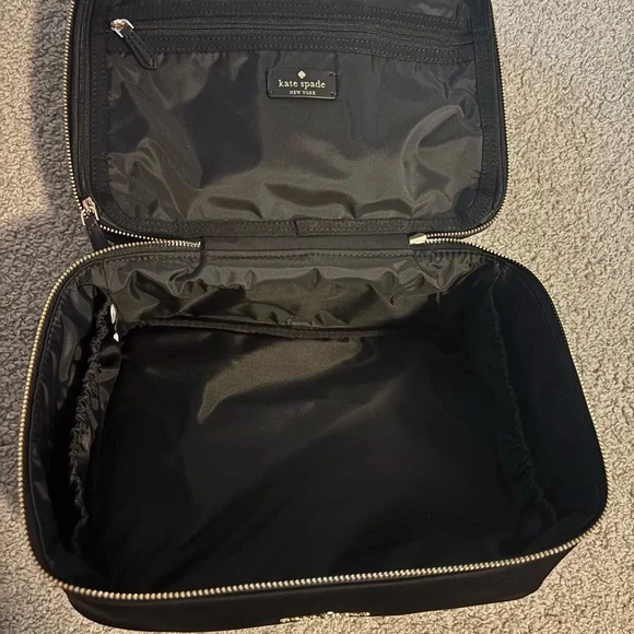 Kate Spade Black Cosmetic Case with Gold Accents - Picture 2 of 2